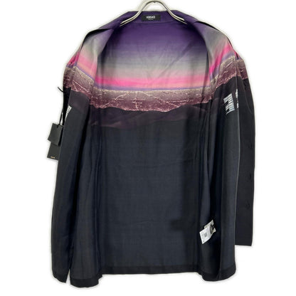 VERSACE Silk Logo Print Shirt Multi Size 50