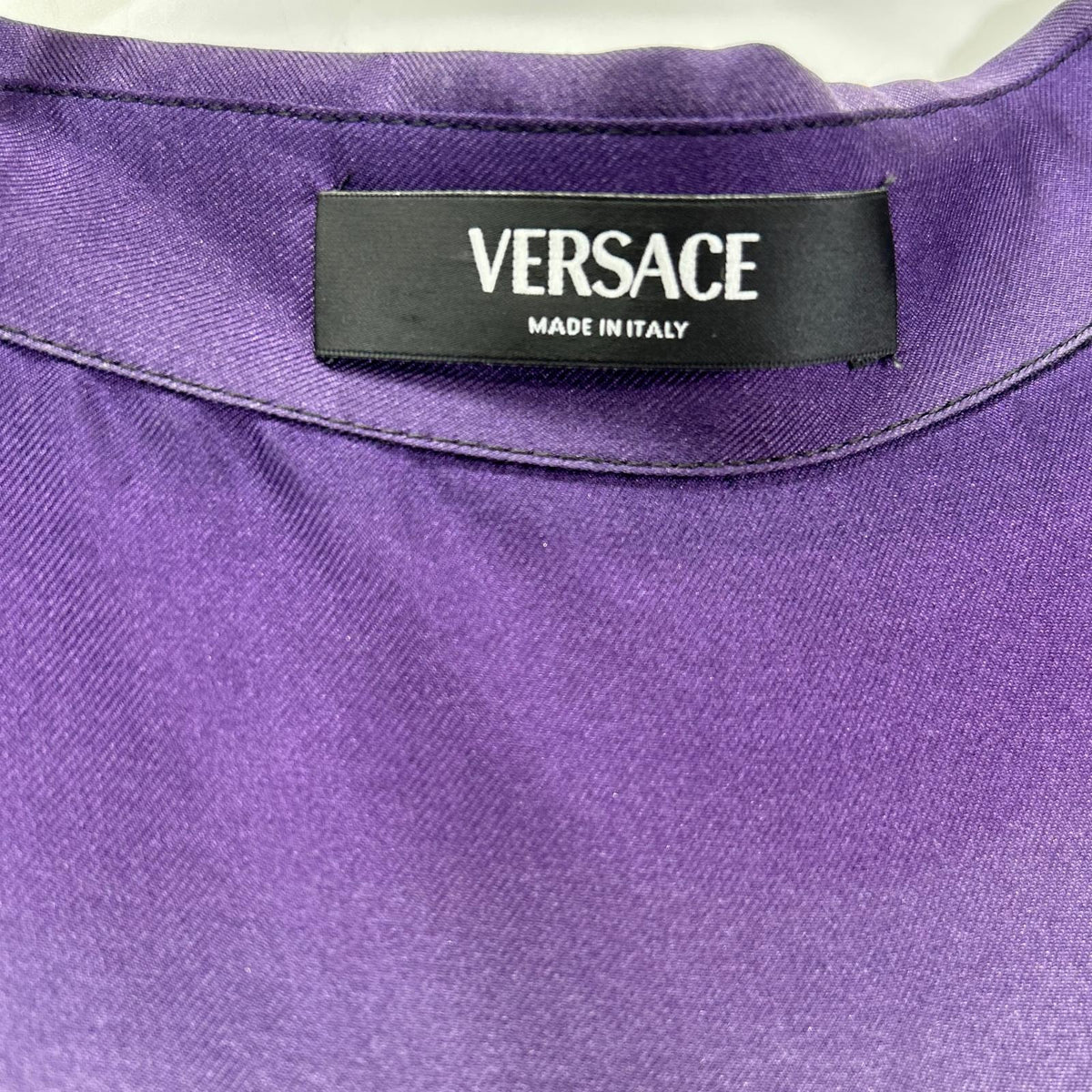 VERSACE Silk Logo Print Shirt Multi Size 50