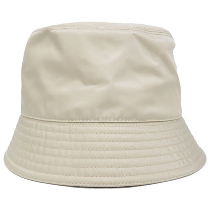 PRADA Triangle Logo Nylon Bucket Hat Beige Size M