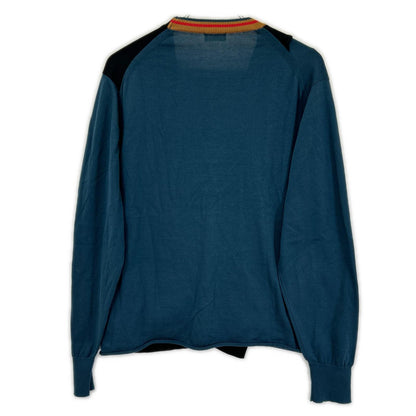 kolor BEACON 25SBM-NO2331 Black/Blue Knit Sweater
