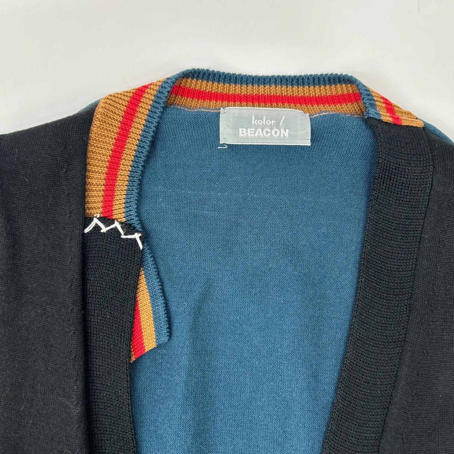 kolor BEACON 25SBM-NO2331 Black/Blue Knit Sweater