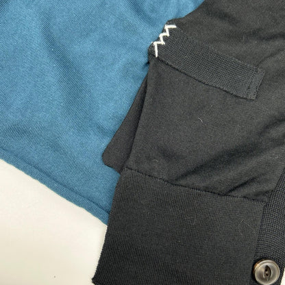 kolor BEACON 25SBM-NO2331 Black/Blue Knit Sweater