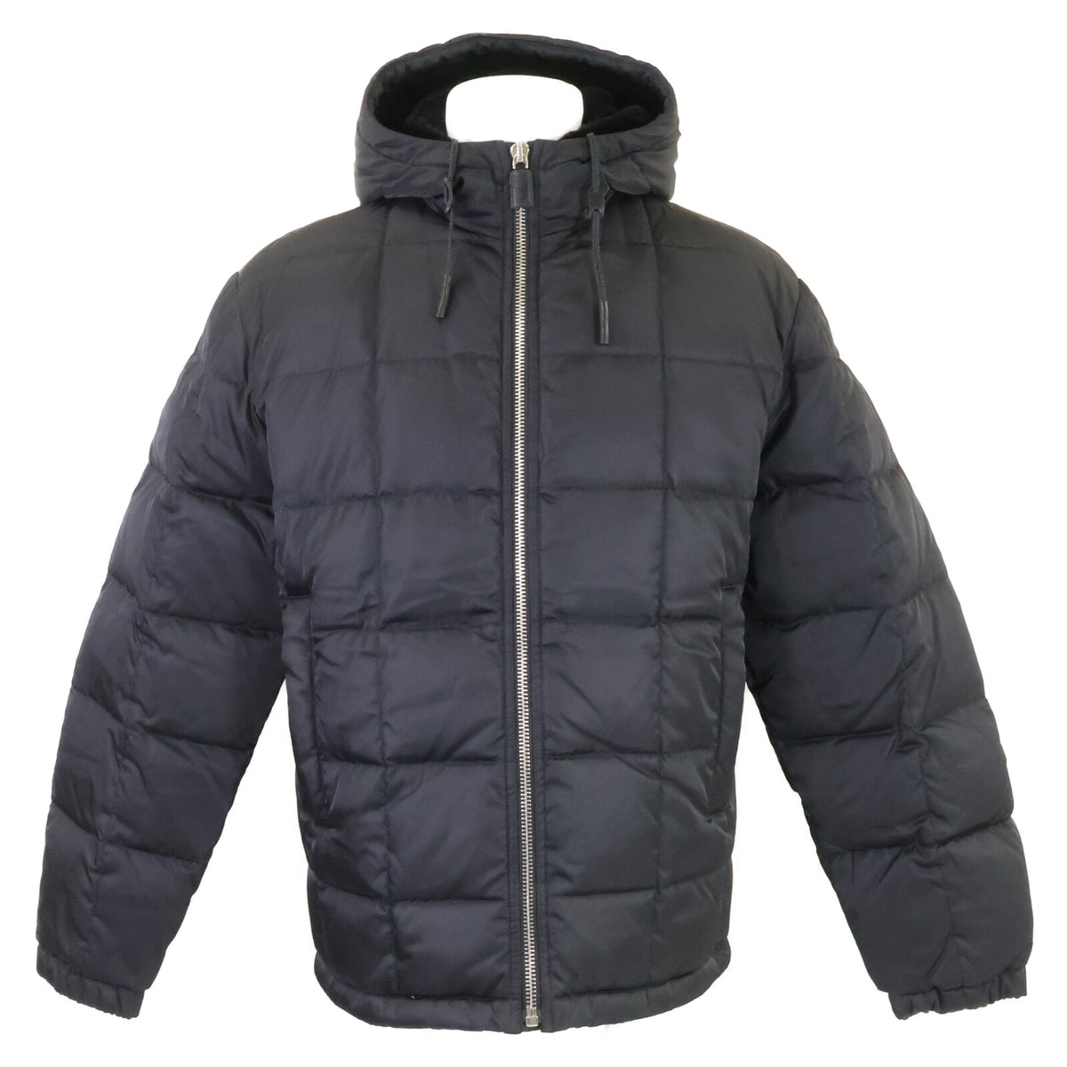 PRADA SGX176 Nutria Fur Lined Hooded Jacket Black Size S
