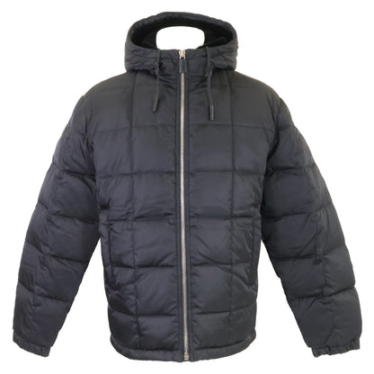 PRADA SGX176 Nutria Fur Lined Hooded Jacket Black Size S