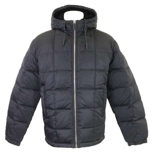 PRADA SGX176 Nutria Fur Lined Hooded Jacket Black Size S