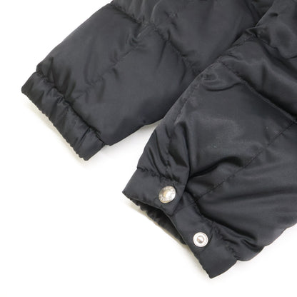 PRADA SGX176 Nutria Fur Lined Hooded Jacket Black Size S