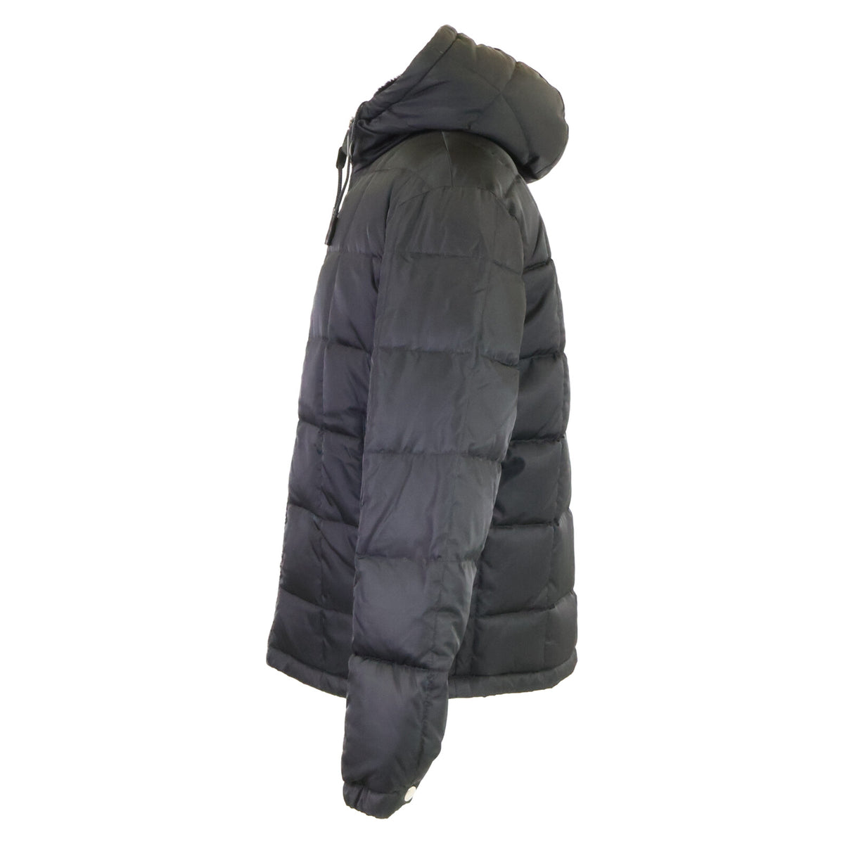 PRADA SGX176 Nutria Fur Lined Hooded Jacket Black Size S