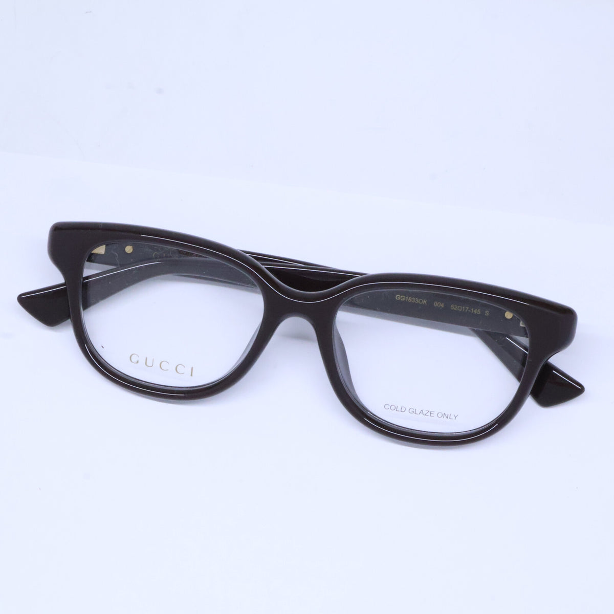 GUCCI Double G Wellington Asian Eyewear Brown Size 52X17-145