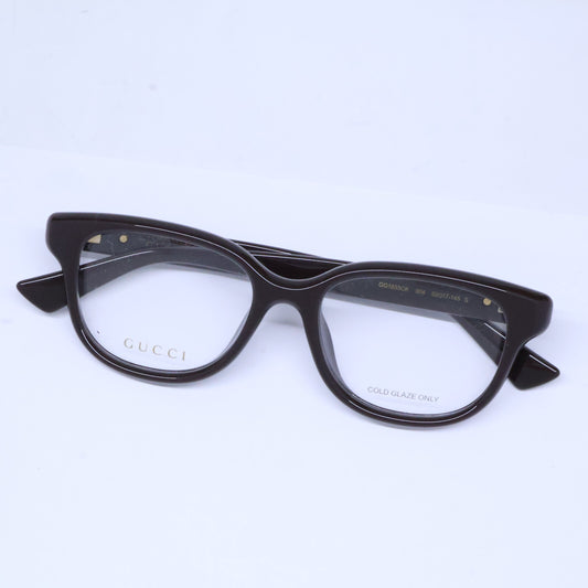 GUCCI Double G Wellington Asian Eyewear Brown Size 52X17-145