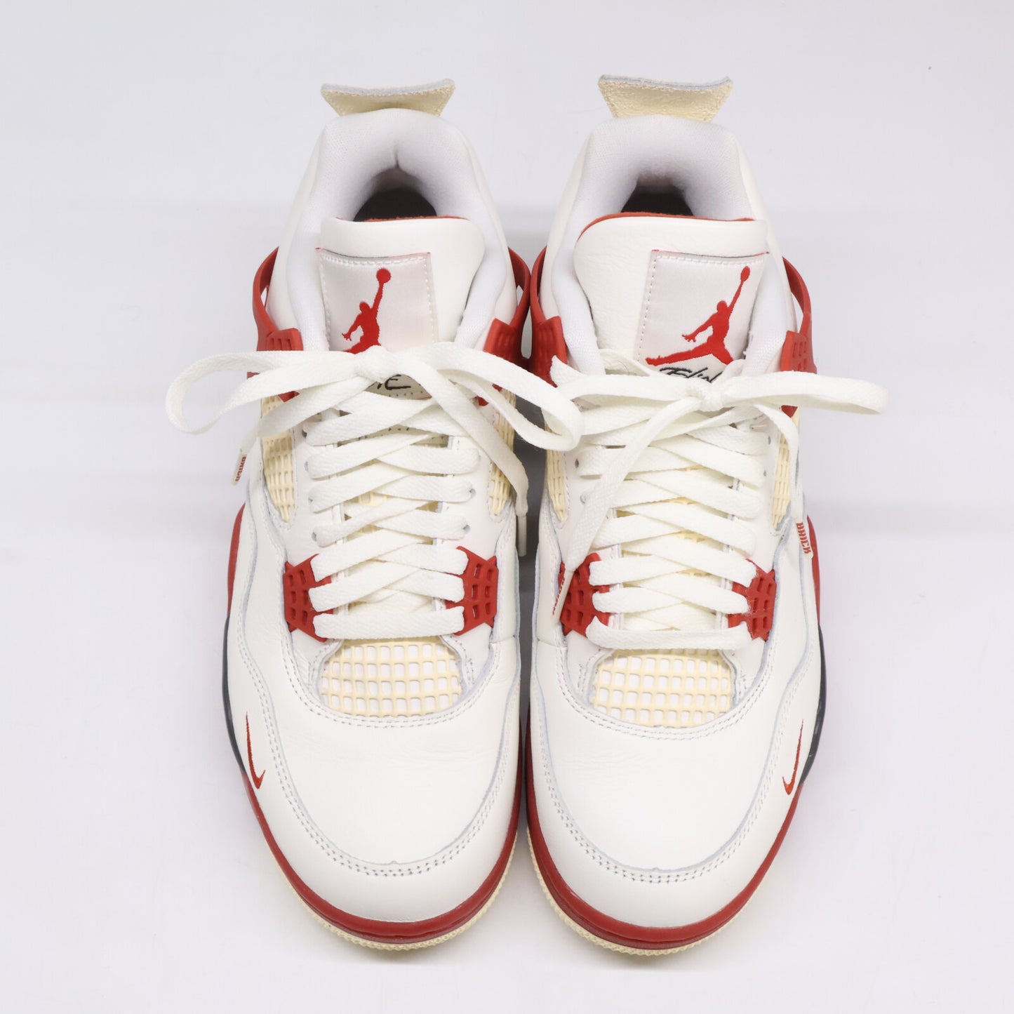 NIKE Air Jordan 4 Nigel Sylvester Sneakers White/Red Size