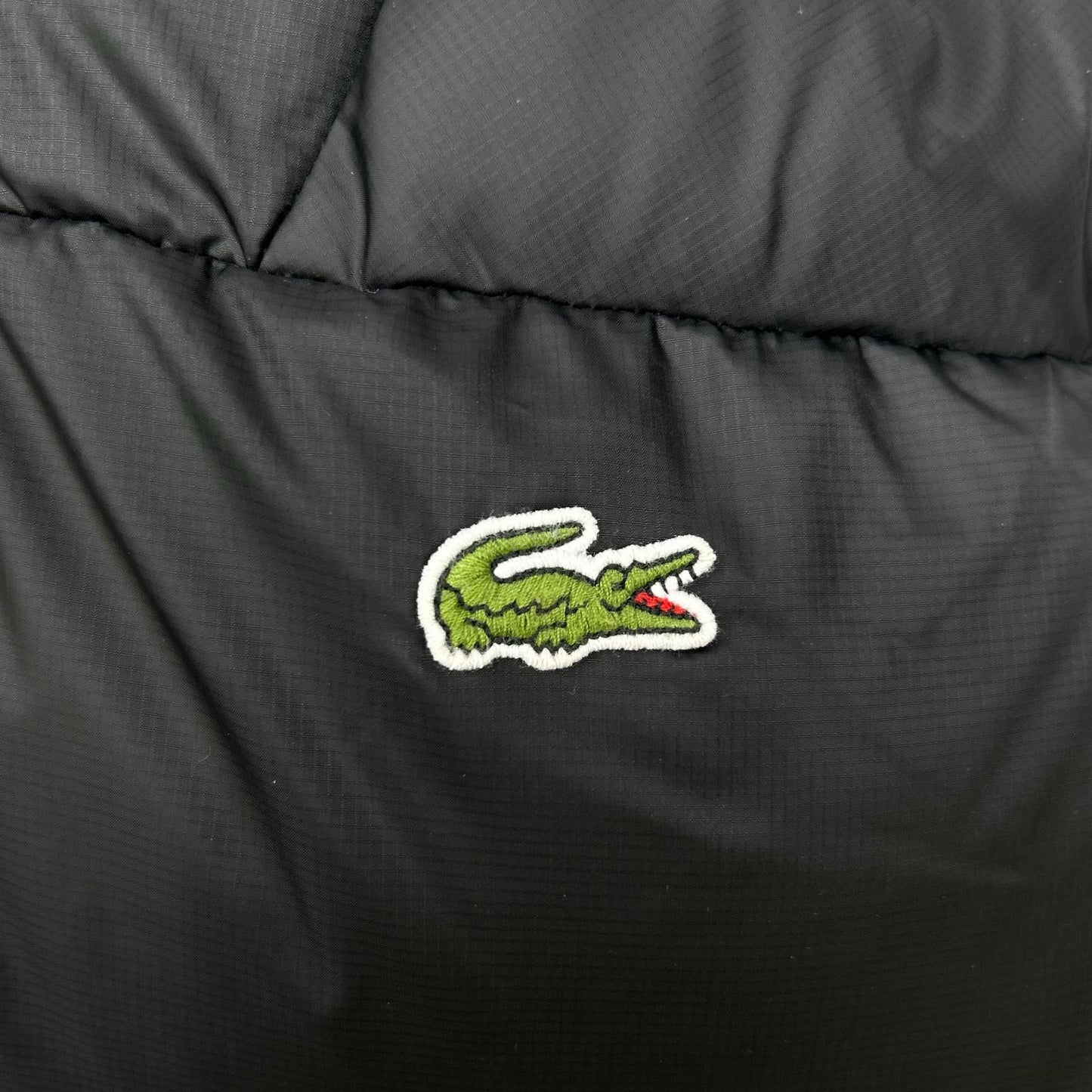 Lacoste BH2895 Black Backstitch Down Vest Size 48