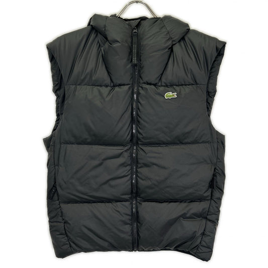 Lacoste BH2895 Black Backstitch Down Vest Size 48