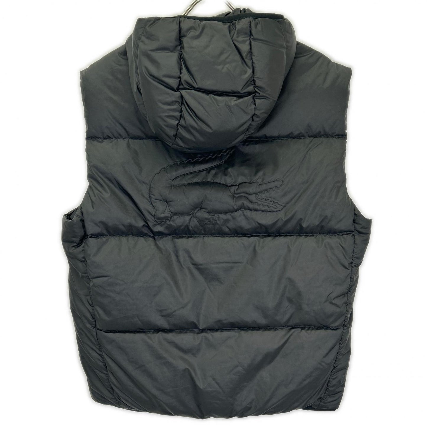 Lacoste BH2895 Black Backstitch Down Vest Size 48