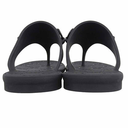 GUCCI GG Horsebit Rubber Sandals Black Size EU 40