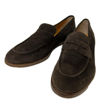 TOD'S Brown Suede Penny Loafers Size 7