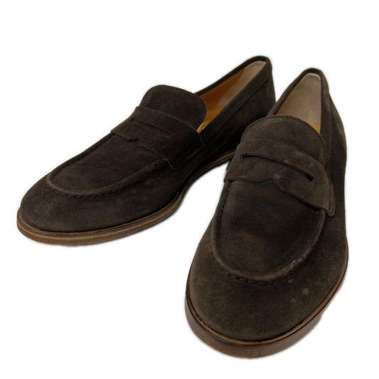 TOD'S Brown Suede Penny Loafers Size 7