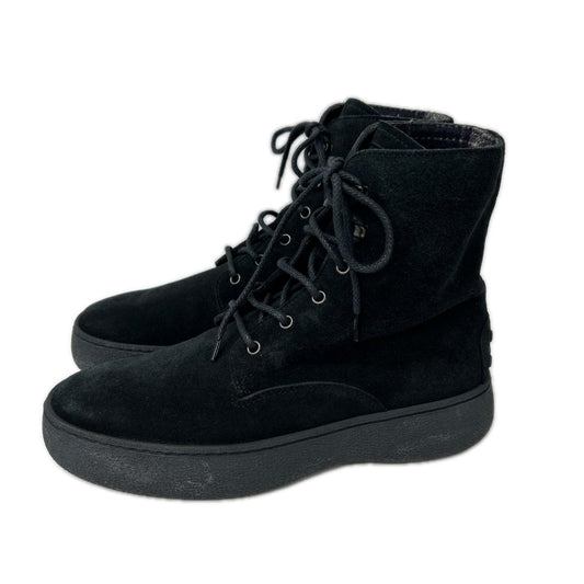 TOD'S Winter Gommini Boots Black Size 6 1/2