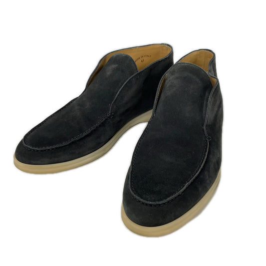 Loro Piana Black Suede Open Walk Ankle Boots Size EU 41