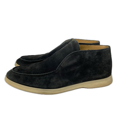 Loro Piana Black Suede Open Walk Ankle Boots Size EU 41