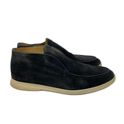 Loro Piana Black Suede Open Walk Ankle Boots Size EU 41