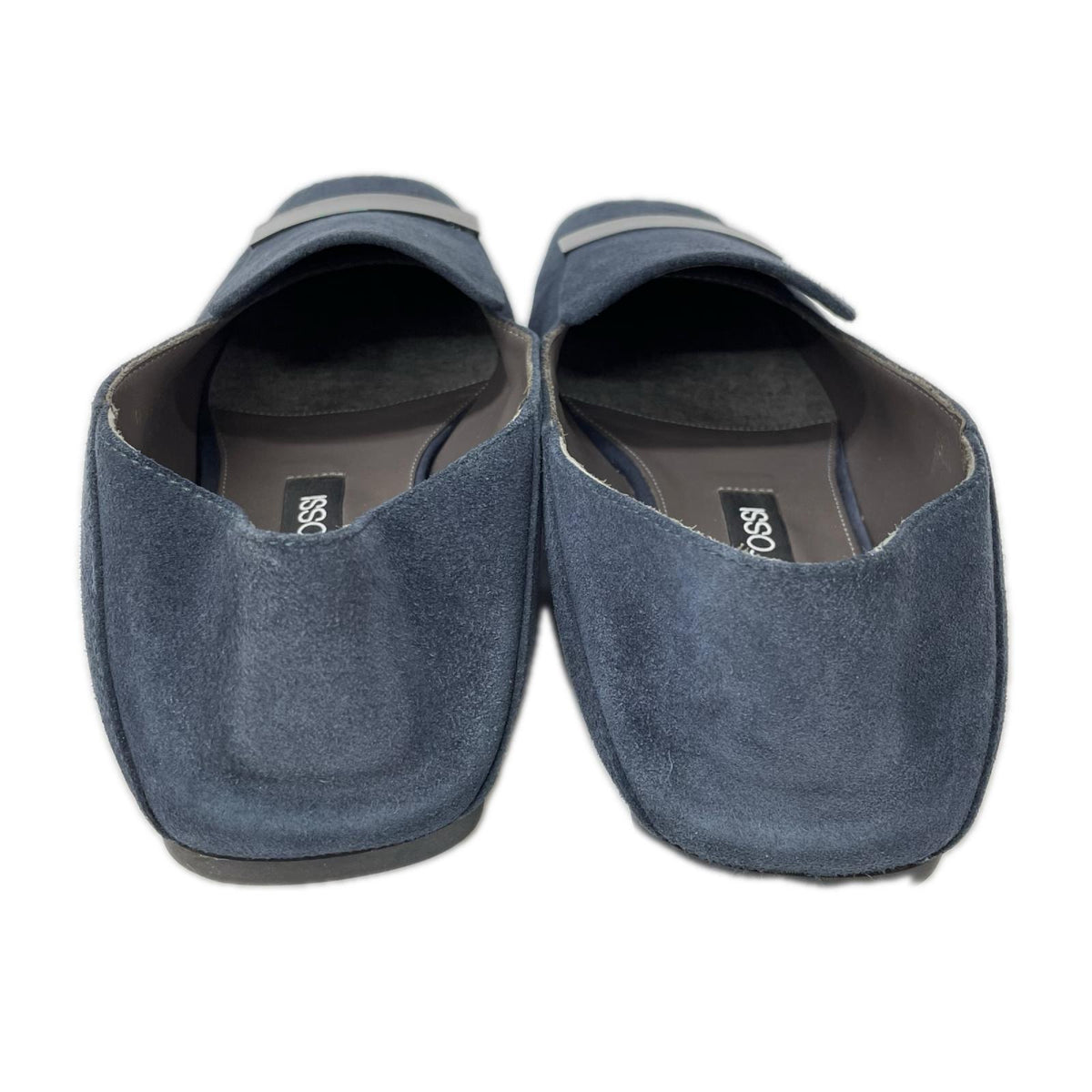 Sergio Rossi Square Toe Loafers Navy Size 5