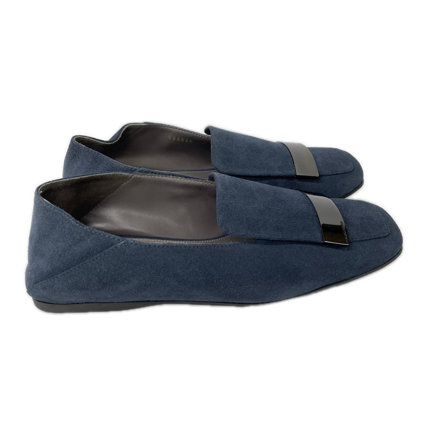 Sergio Rossi Square Toe Loafers Navy Size 5