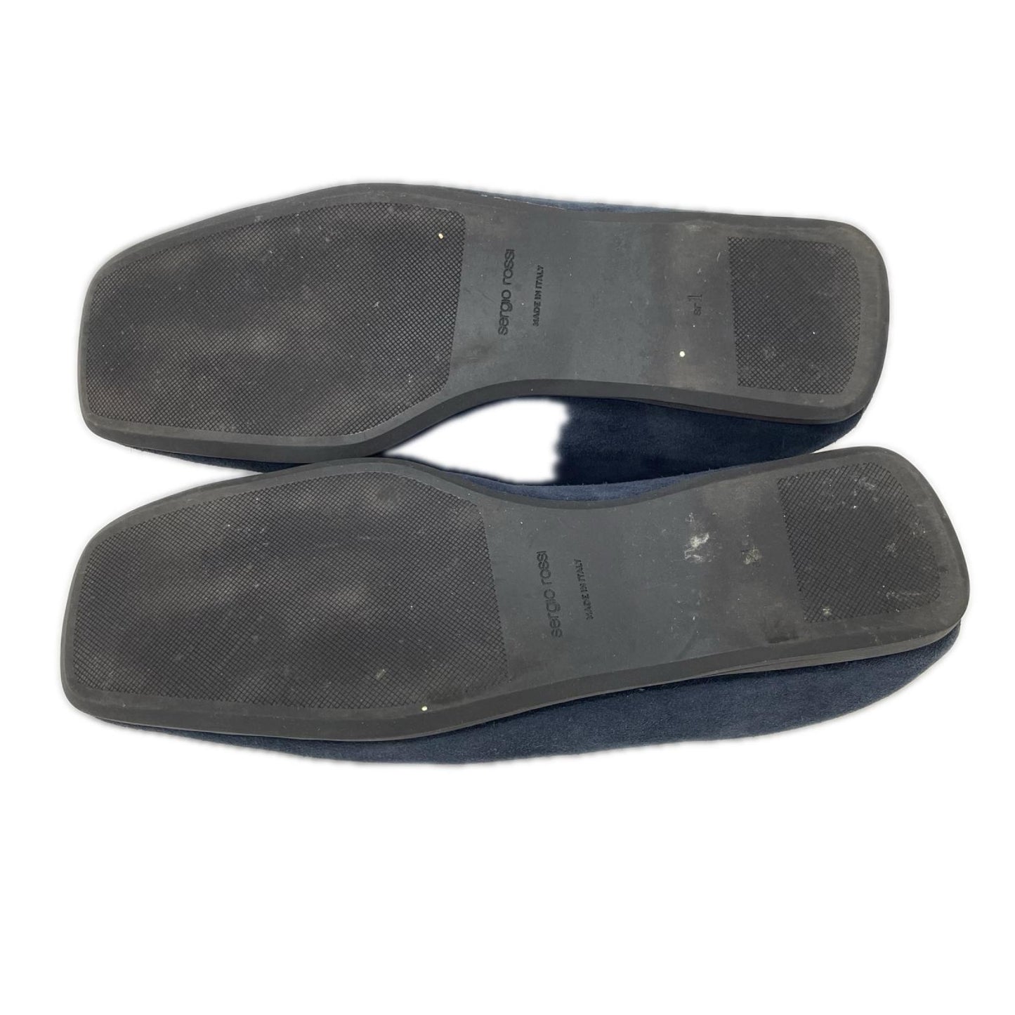 Sergio Rossi Square Toe Loafers Navy Size 5