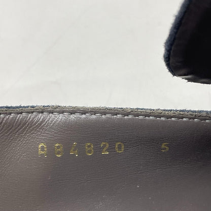 Sergio Rossi Square Toe Loafers Navy Size 5
