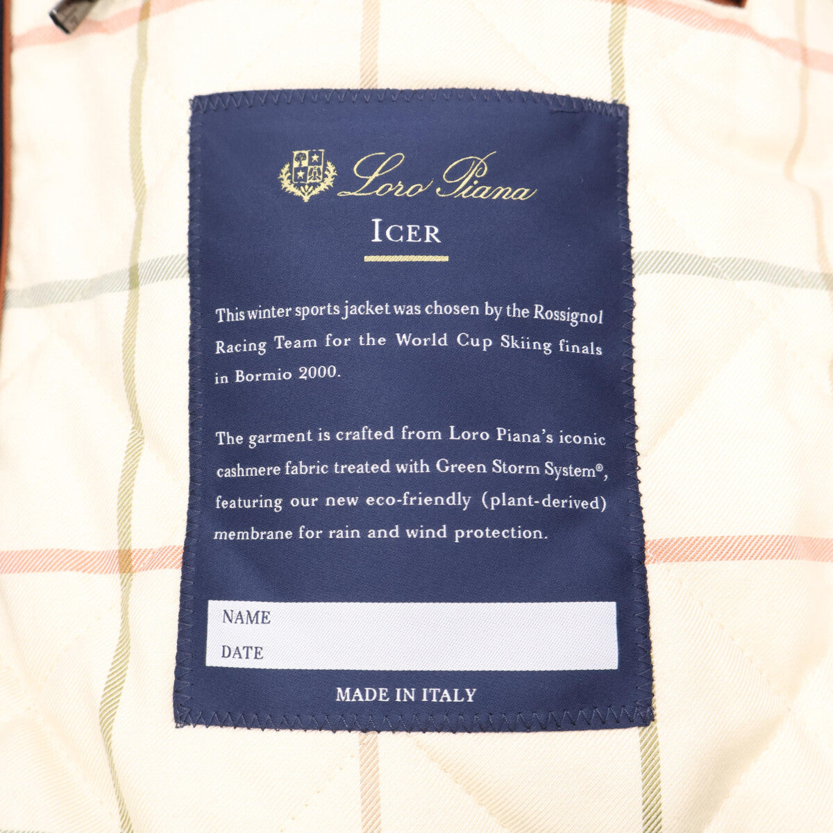 Loro Piana ICER Cashmere 100% Zip-Up Jacket Navy Size M