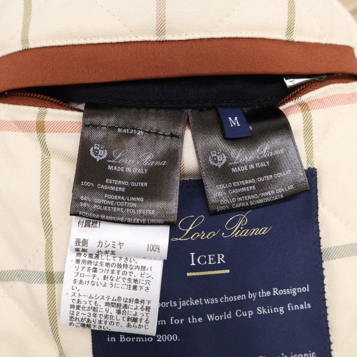 Loro Piana ICER Cashmere 100% Zip-Up Jacket Navy Size M