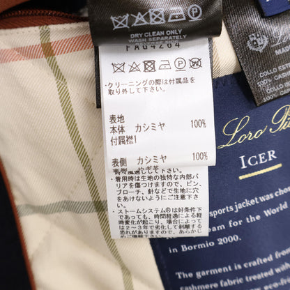 Loro Piana ICER Cashmere 100% Zip-Up Jacket Navy Size M