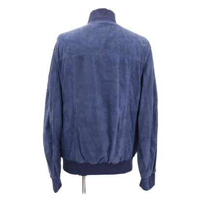 BRUNELLO CUCINELLI Perforated Leather Blouson Navy Size M