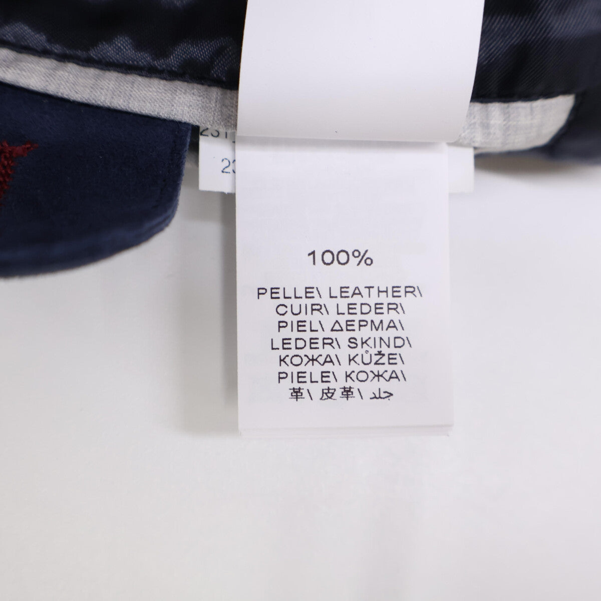 BRUNELLO CUCINELLI Perforated Leather Blouson Navy Size M