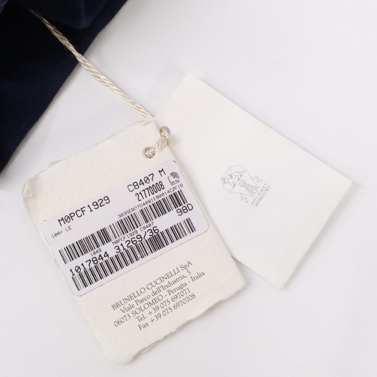 BRUNELLO CUCINELLI Perforated Leather Blouson Navy Size M