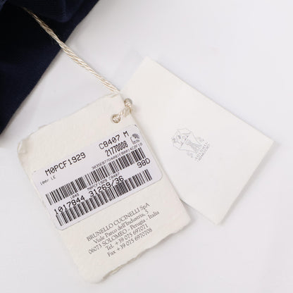 BRUNELLO CUCINELLI Perforated Leather Blouson Navy Size M