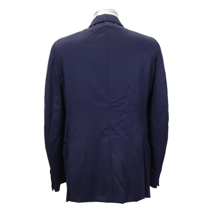 ISAIA Wool 2B Single Suit Blue Size 48
