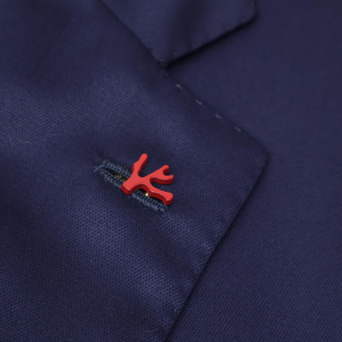 ISAIA Wool 2B Single Suit Blue Size 48