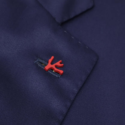 ISAIA Wool 2B Single Suit Blue Size 48