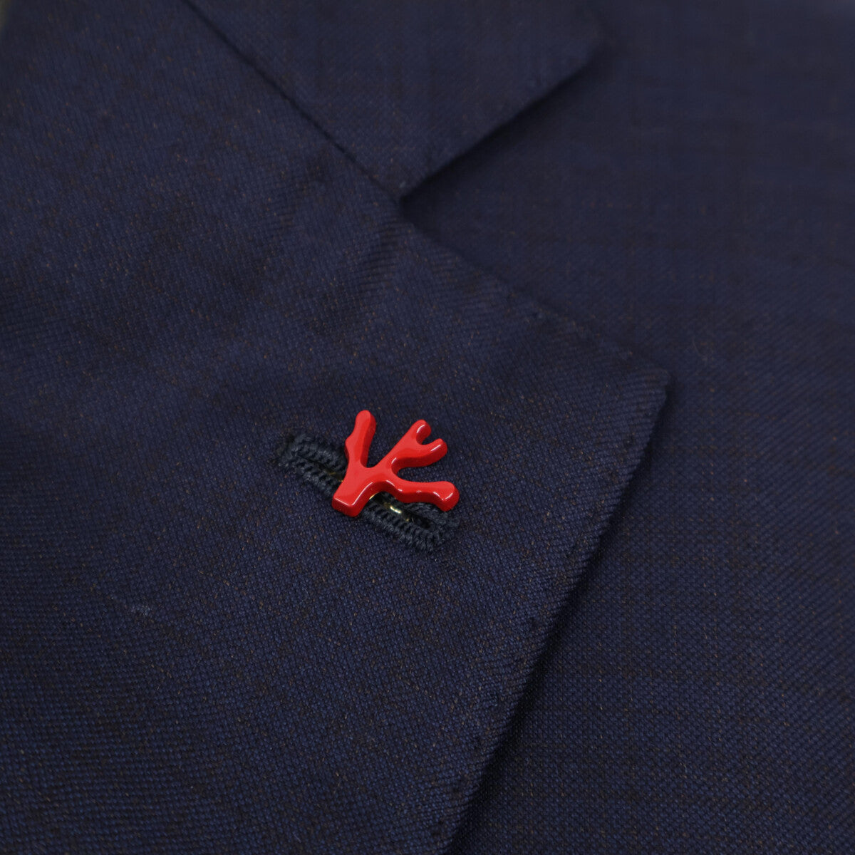 ISAIA Wool 2B Single Suit Blue Size 46
