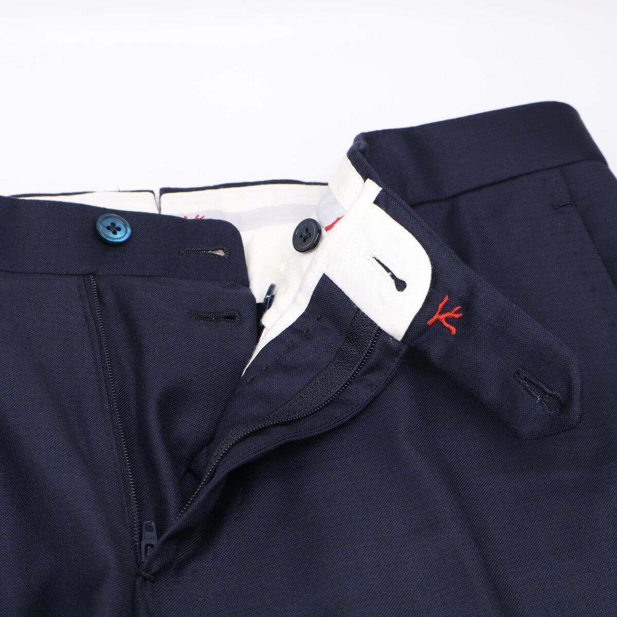 ISAIA Wool 2B Single Suit Blue Size 46