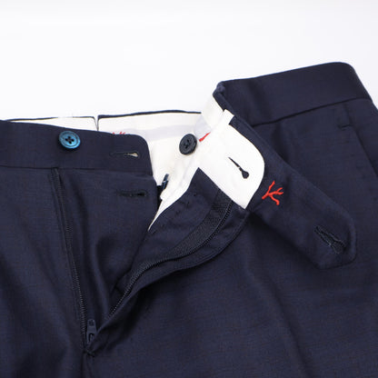 ISAIA Wool 2B Single Suit Blue Size 46