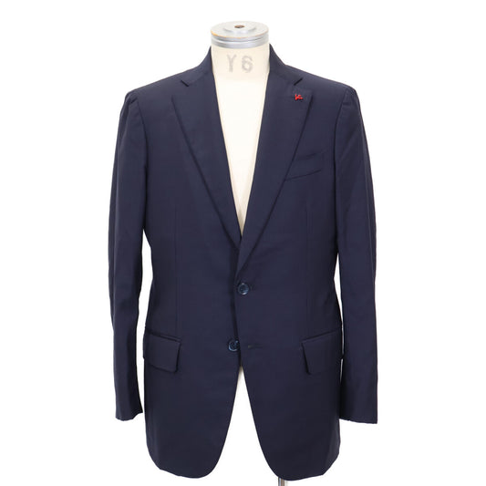 ISAIA Wool 2B Single Suit Blue Size 46