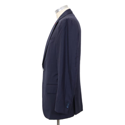 ISAIA Wool 2B Single Suit Blue Size 46