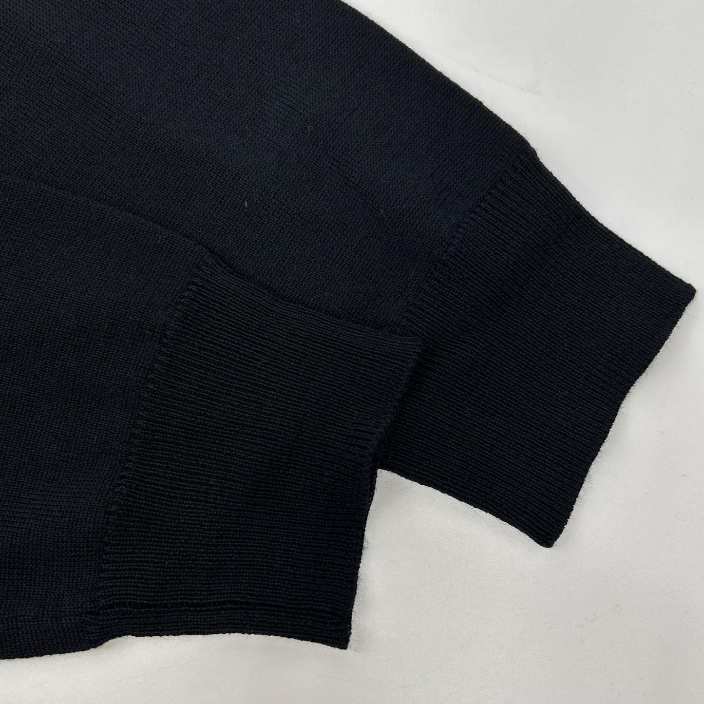 ISAIA MGKX05 Black Crewneck High Gauge Knit Sweater Size L