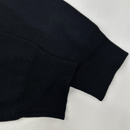 ISAIA MGKX05 Black Crewneck High Gauge Knit Sweater Size L
