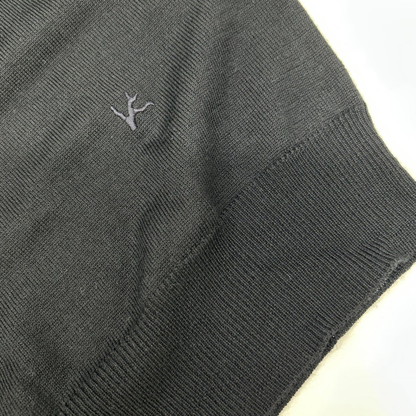 ISAIA MGKX05 Black Crewneck High Gauge Knit Sweater Size L
