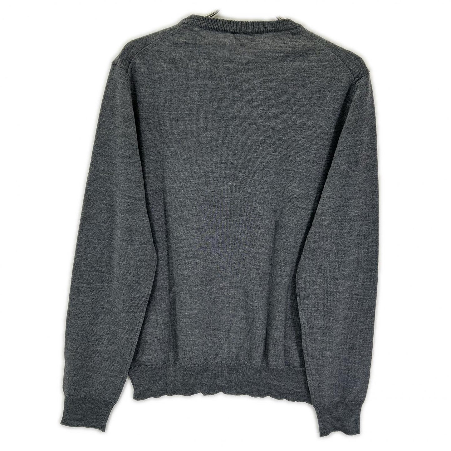 ISAIA MGKX05 Gray Crewneck High Gauge Knit Sweater Size L