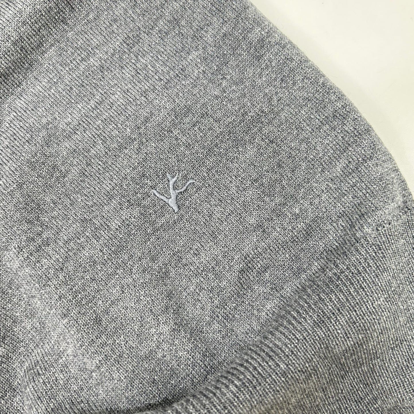 ISAIA MGKX05 Gray Crewneck High Gauge Knit Sweater Size L