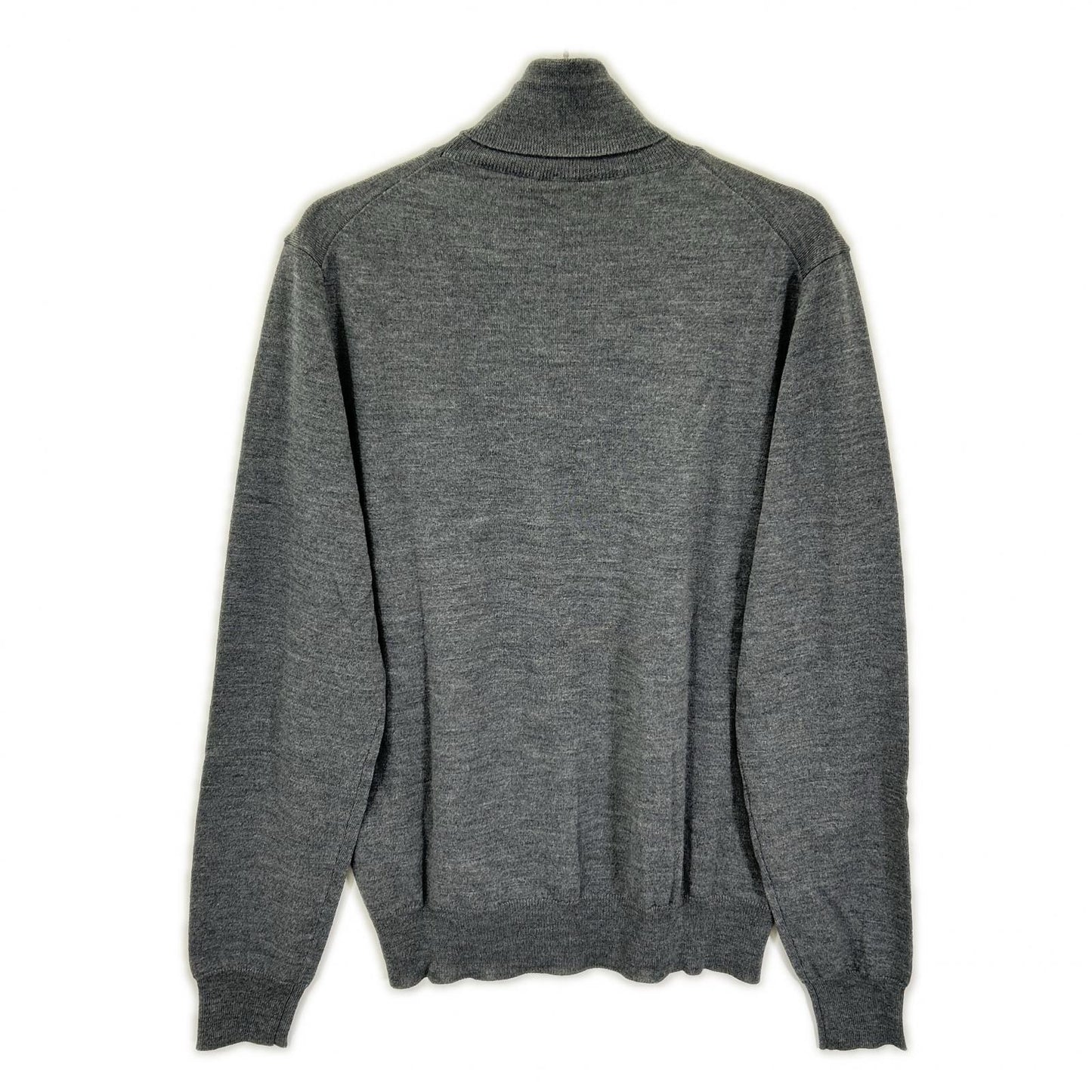 ISAIA MGKX07 Gray High-Neck High Gauge Knit Sweater Size L
