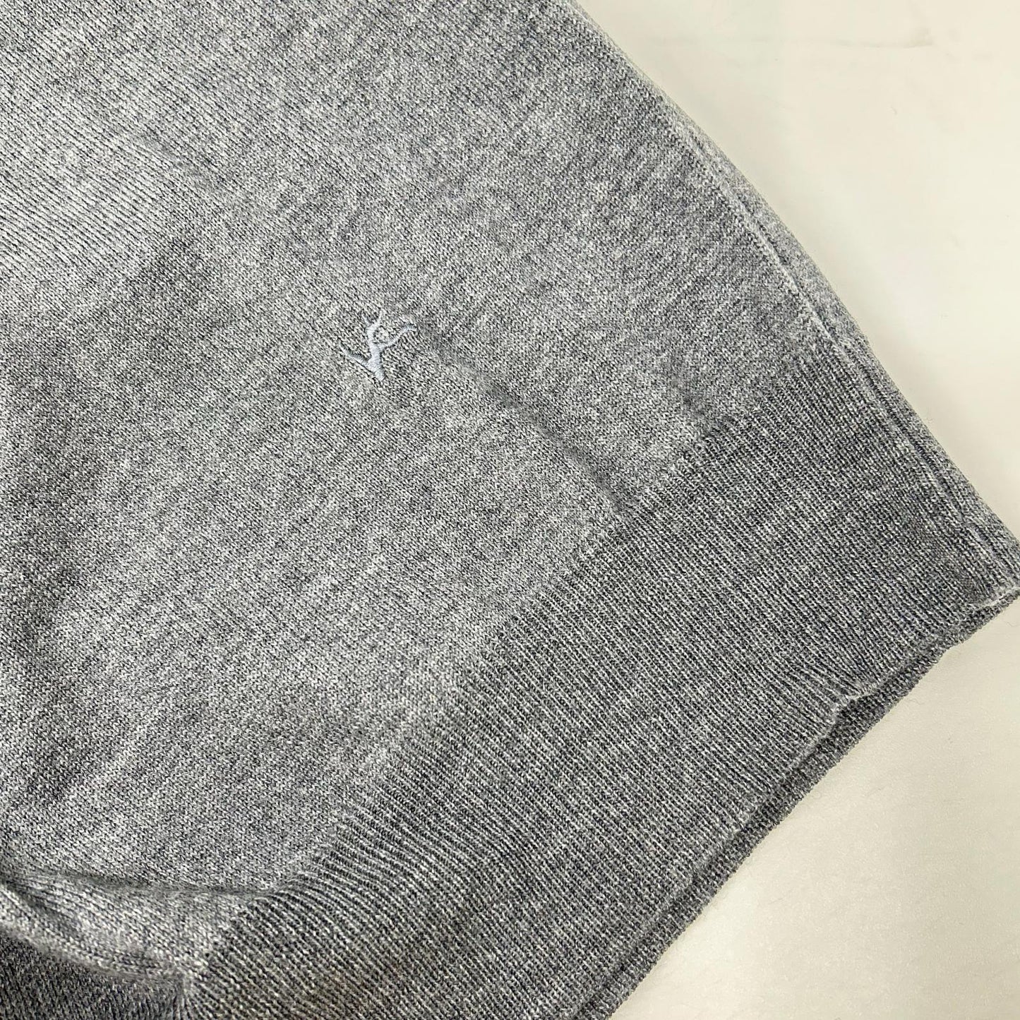 ISAIA MGKX07 Gray High-Neck High Gauge Knit Sweater Size L